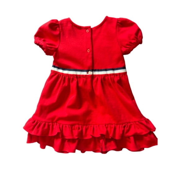 Janie and Jack baby girl red ruffle day dress 18-24 mos - Picture 3 of 6